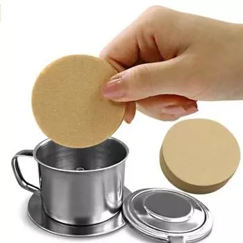 200 шт., 51/53/58/60 мм, бумажный фильтр для кофе, натуральный неотбеленный одноразовый круглый горшок для кофе, капельница для кофе, бумага, универсальные аксессуары для кофеварки 53mm