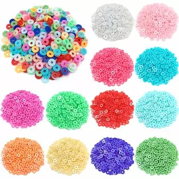 200 шт. 6 мм однотонные акриловые плоские круглые бусины в стиле бохо, свободные бусины для браслетов, ожерелий, изготовления ювелирных изделий зелёный