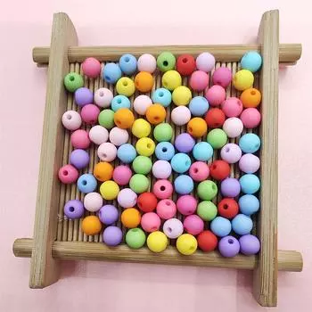 200 шт., 6 мм, смешанные матовые цветные круглые бусины, акриловые круглые бусины, дистанционные бусины для DIY, ожерелье, браслет, серьги, производство ювелирных изделий