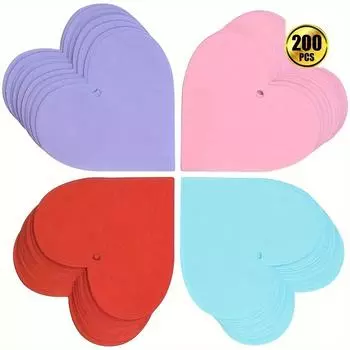 200 шт. 7 см/2,75 дюйма бумажные вырезки в форме сердца, бумажные бирки в форме сердца, украшение для подарка на свадьбу ко Дню святого Валентина, украшение для вечеринки 200pcs