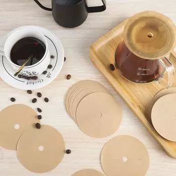 200 шт. 95 мм одноразовая круглая кофейная фильтровальная бумага с отверстием для фильтра для перколятора, кувшина для мокко, горшочка для капель льда, кофеварки, фильтр-инструмента