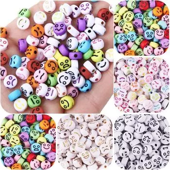 200 шт. акриловые плоские бусины для самостоятельного изготовления ожерелья, браслетов, серег, ювелирных изделий