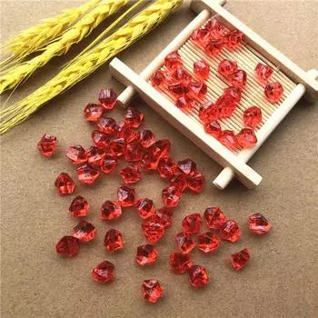 200 шт. акриловый пластиковый драгоценный камень кристалл драгоценный камень дробленый лед камни для аквариума детские поделки игрушки украшения розы красного