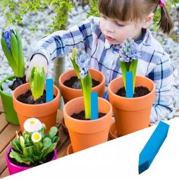 200 шт. этикетки для растений, идентификационные бирки для садовых растений, ПВХ, водонепроницаемые, легко пишущие, многоцветные маркеры для маркировки сада жёлтый