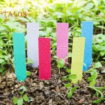 200 шт. этикетки для растений, идентификационные бирки для садовых растений, ПВХ, водонепроницаемые, легко пишущие, многоцветные маркеры для маркировки сада жёлтый