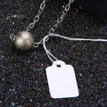 200 шт., белые бумажные этикетки с веревкой, гладкие письменные этикетки, подарочные товары, бумажные подвесные кружевные ценники белый