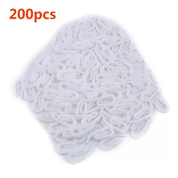200 шт. Белые пластиковые крючки-кольца для штор для подвешивания оконных штор дома, в офисе, в машине. Прочные вешалки, запасные части для карнизов. 200PCS
