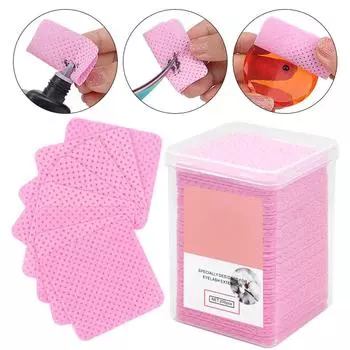 200 шт., безворсовая бумага, хлопковые салфетки, наращивание ресниц, подушечки для удаления клея, прививка ресниц, чистящий клей, инструмент для салфетки для рта, инструмент для макияжа 200Pcs белый