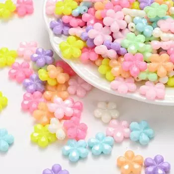 200 шт. Цветочная звезда DIY ремесла свободные бусины для изготовления ювелирных изделий ярких цветов кулон ожерелье браслет 10mm Flower