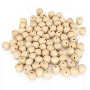 200 шт. деревянные бусины с круглым отверстием для ожерелья, шариковые распорки, ювелирные украшения, принадлежности для изготовления