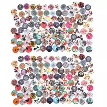 200 шт. деревянные пуговицы ручной работы с 2 отверстиями круглой формы, деревянные швейные пуговицы для рукоделия, 20 мм