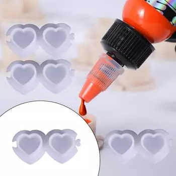200 шт. держателей для пигмента для татуировки, стаканчики для чернил для татуировки, колпачки для чернил для татуировки в форме сердца с базовыми аксессуарами для татуировки белый