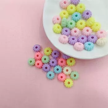 200 шт., фурнитура для ювелирных изделий, ожерелье, браслет, изготовление цветочных геометрических бусин с отверстием, аксессуары для самостоятельного изготовления, смешанные яркие цвета, свободные бусины для изготовления 5
