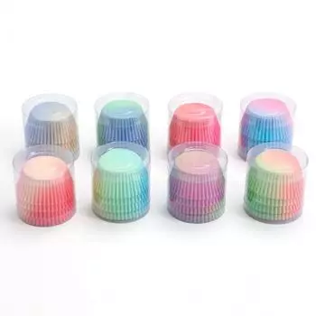 200 шт. градиентный цветной бумажный поднос для торта одноразовый высокотемпературный маслянистый бумажный стаканчик бытовая кухонная форма для выпечки