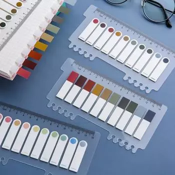 200 шт., индексная вкладка с линейкой, самоклеящаяся, водостойкая для записи, маркер для страниц, липкий классифицирующий закладки для файлов, школьные принадлежности A