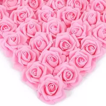 200 шт., искусственные головки цветов розы без стеблей, 5 см, розы из пенопласта, искусственные головки цветов розы, искусственные розы для рукоделия, свадебные украшения для детского душа белый