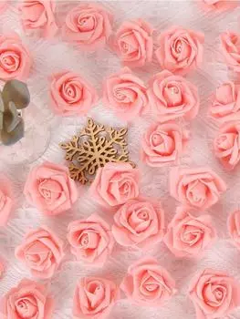 200 шт. искусственные головки роз без стеблей розы искусственные головки роз искусственные головки роз для украшения свадебной вечеринки розовый