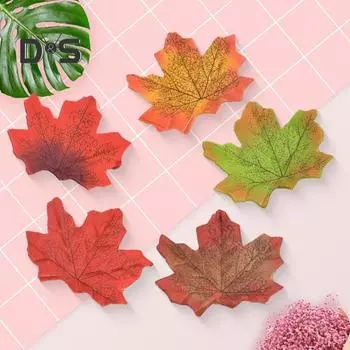 200 шт. искусственных кленовых листьев, реалистичные поддельные шелковые красочные осенние кленовые листья, украшение на Хэллоуин, День благодарения, осенний фестиваль, декор, фото разноцветный