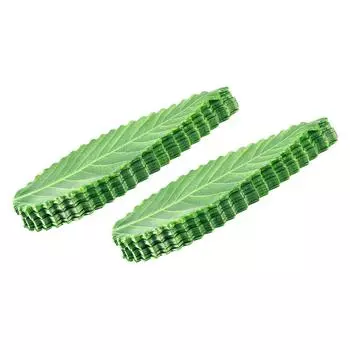 200 шт. искусственных листьев для суши, подносов, поддельных листьев для блюд, гостиничных тарелок, постельных принадлежностей зелёный