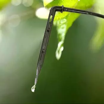 200 шт., капельный излучатель, изогнутая капельная стрелка, экономия воды, микро-капельница для капельного орошения, насадки для полива садовых цветов чёрный