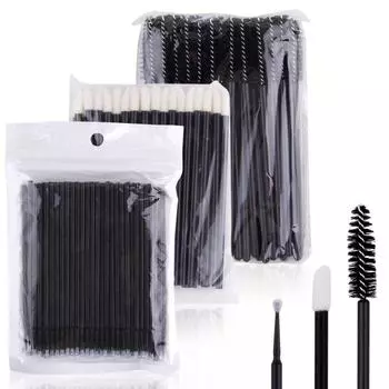 200 шт., кисти для ресниц, Spoolie, микрощетка, одноразовая кисть для губ, тушь для ресниц, аппликатор, наращивание ресниц, инструменты для макияжа бровей