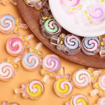 200 шт. леденец капельное масло акриловые свободные бусины аксессуары для волос браслет из бисера DIY ручной работы веревка материал цепочка для мобильного телефона