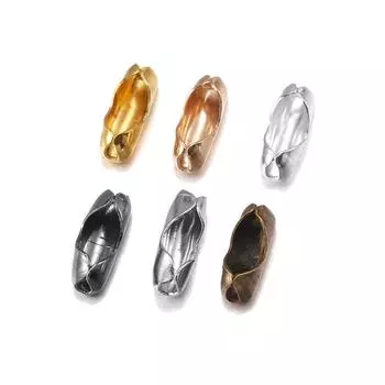 200 шт./лот 1,5/2,0/2,4/3,2 мм шариковые соединители-цепи, застежки, золото для DIY браслета, ожерелья, цепочка из бисера, изготовление ювелирных изделий 1.5 mm