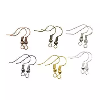 200 шт./лот 20x17 мм фурнитура для сережек, ушные застежки, крючки для изготовления ювелирных изделий своими руками, аксессуары, железный крючок, проволока для ушей, принадлежности для ювелирных изделий 200pcs