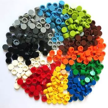 200 шт./лот плитка 1x1 круглый специальный кирпич MOC строительный блок мелкие детали кирпичей совместимы с 98138 игрушками белый