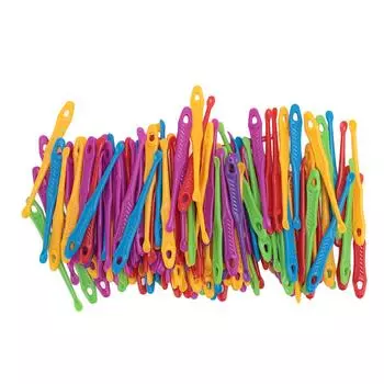 200 шт. Ложка для чистки ушей, разноцветная, эргономичная, с длинной ручкой, закругленная, пластиковая, для удаления ушной серы