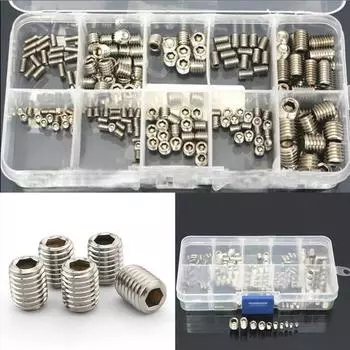 200 шт. M3/4/5/6/8 шестигранная головка из нержавеющей стали с шестигранной головкой, набор винтовых чашек