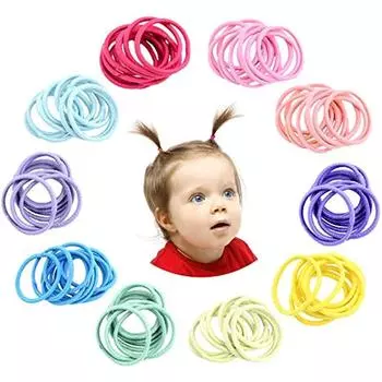 200 шт., маленькая резинка для волос 2 5 см, разноцветная резинка для волос, держатель для волос, эластичные резинки для волос, детские резинки для волос, резиновый аксессуар 16x8x2cm