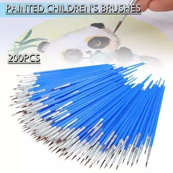 200 шт., маленькие заостренные пластиковые стержни, кисти для рисования деталей, кисти для масляной живописи 200pcs