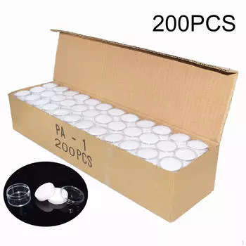 200 шт. Маленький держатель для витрины с бриллиантами, контейнер для показа ювелирных изделий, круглый прозрачный мини белый