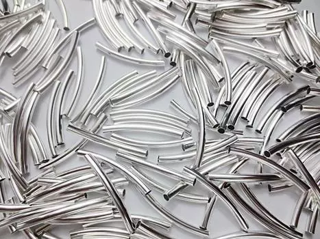 200 шт. Металлические трубчатые бусины серебряные 30 мм трубчатые бусины Huey H934 для материалов для поделок