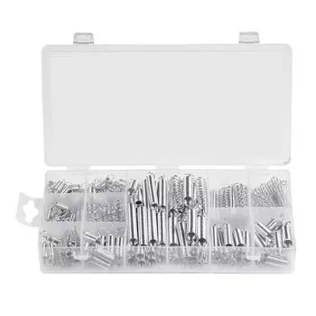 200 шт./набор 20 размеров, набор металлических пружин для сжатия и растяжения с коробкой