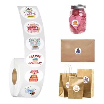 200 шт. наклеек с надписью «С днем рождения», тортами и десертами для скрапбукинга, с мультяшными и креативными рисунками для украшения [#Take a picture today - priority delivery #]