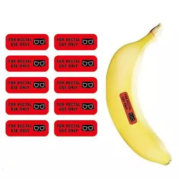 200 шт. наклеек только для ректального использования, перманентная клейкая бумажная этикетка с водонепроницаемой поверхностью, красным фоном и ярким черным шрифтом