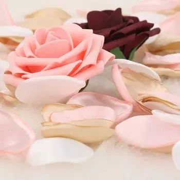 200 шт. настоящих лепестков роз, искусственных лепестков роз для свадебного прохода, центрального украшения обеденного стола, вечеринки, конфетти, девичника, романтического вечера, декора Style 1