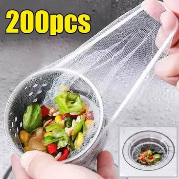 200 шт одноразовый кухонный фильтр для раковины сетка для канализации мусорный фильтр для остатков еды бассейн сетка дренажный экран раковина сетка для мусора 30pcs