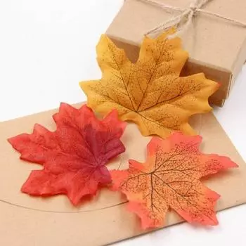 200 шт. осенние искусственные кленовые листья осенние поддельные кленовые листья для украшения свадьбы на Хэллоуин, День благодарения