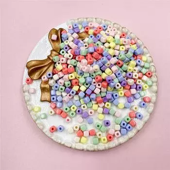 200 шт./пакет 4 мм квадратные акриловые бусины DIY ювелирные изделия ручной работы аксессуар из бисера для браслета и ожерелья