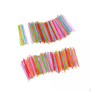 200 шт. пластиковые швейные изделия для детей, шерстяные стежки, вязание крючком 7 см