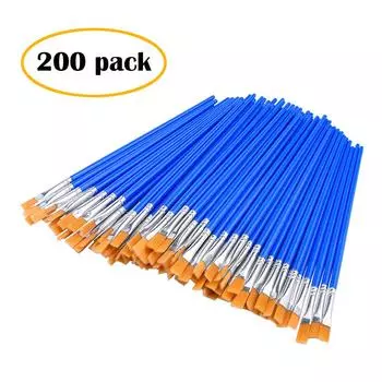 200 шт. плоских кистей, маленькая кисть для прорисовки деталей One Size синий