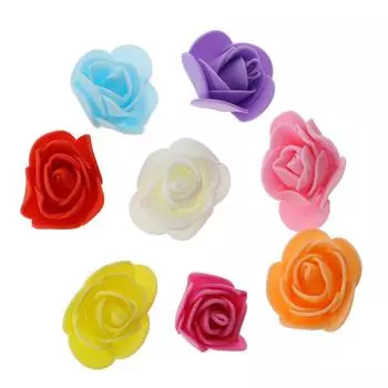 200 шт. Пузыристые розы из пенопласта цветы DIY композиция свадебный декор сцена гирлянда материал имитация имитация венок 3.5x3cm