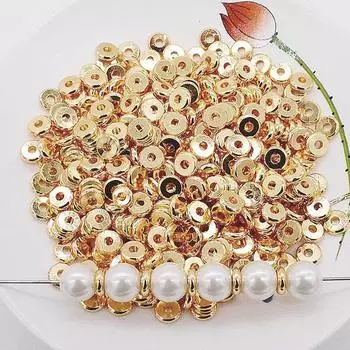 200 шт. разделительных бусин для самостоятельного изготовления ожерелий, браслетов, изготовления ювелирных изделий, плоских дисковых бусин, идеально подходящих для проектов по рукоделию 200pcs