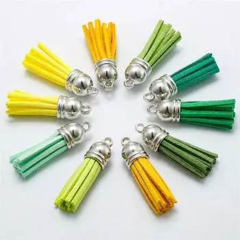 200 шт. разноцветные замшевые кожаные подвески с кисточками, 40 цветов, однотонные, легкие, красивые, практичные, сделай сам 40 colors