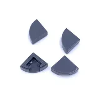 200 шт. Сделай сам 25269 Гладкие треугольные строительные блоки Плоская плитка Круглый 1x1 Четверть 1/4 Детали Собираются Кирпичики Совместимые Детские игрушки темно-серого