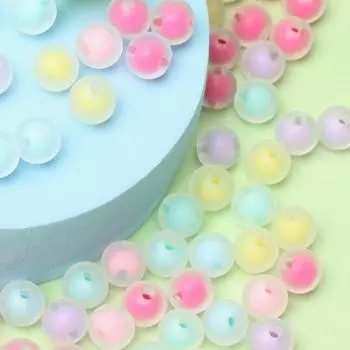 200 шт. сердечник 10 мм, модные ювелирные изделия «сделай сам», аксессуары для изготовления браслетов, сережек, круглые свободные бусины, сэндвич, матовые