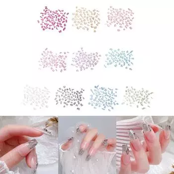 200 шт. Стразы для ногтей с плоским дном для украшения ногтей, хрустальные смоляные камни для маникюра, часть для украшения ногтей зелёный